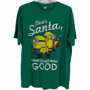 minions characters Christmas t-shirt size LT